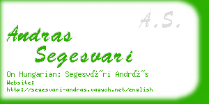 andras segesvari business card